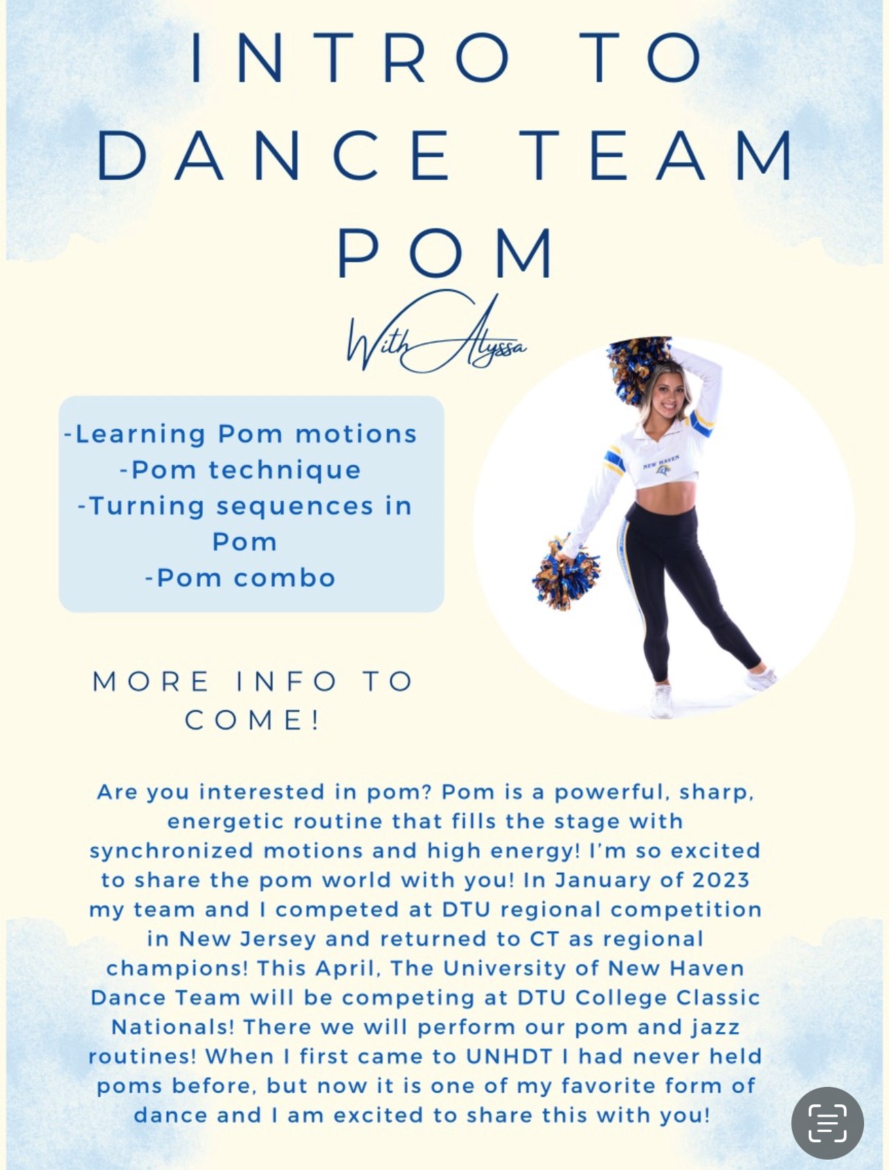 Intro to Dance Team POM